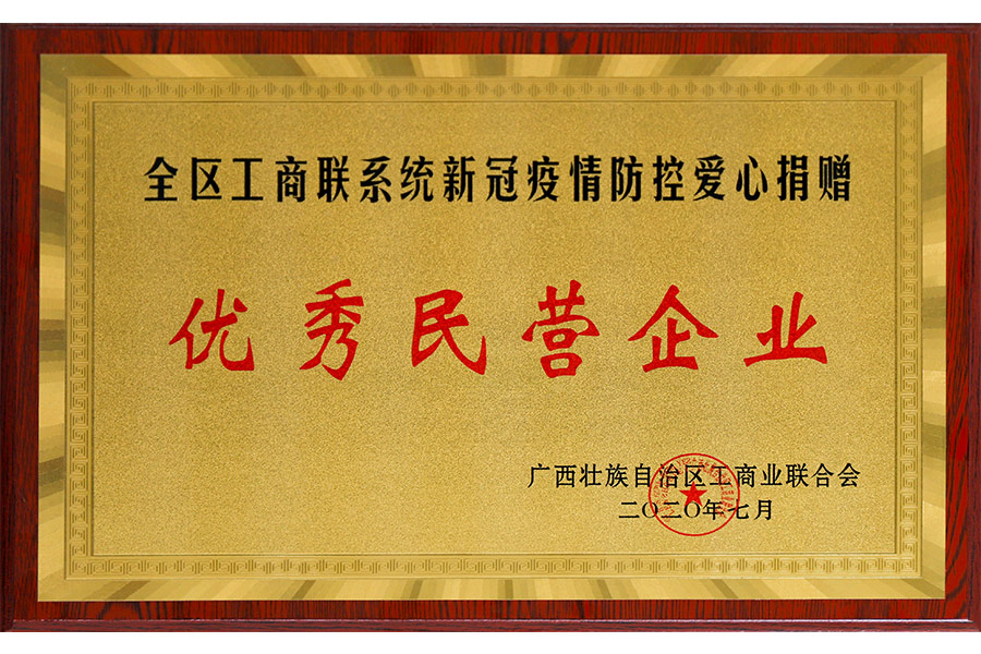 全區工商聯系統新冠疫情防控愛心捐贈-優秀民營企業